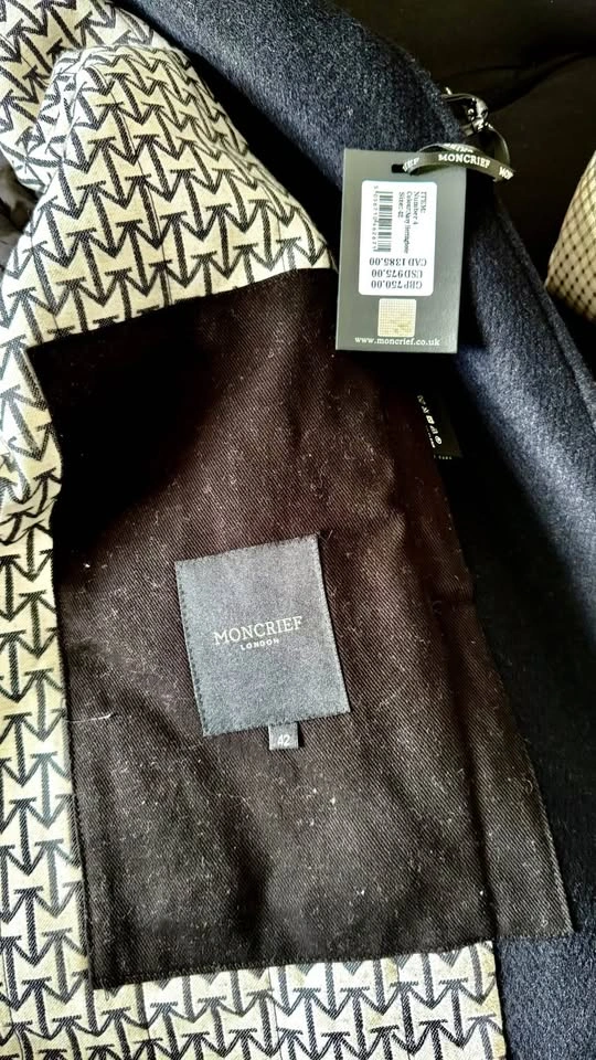 Moncrief London Navy Herringbone Overcoat - photo 5