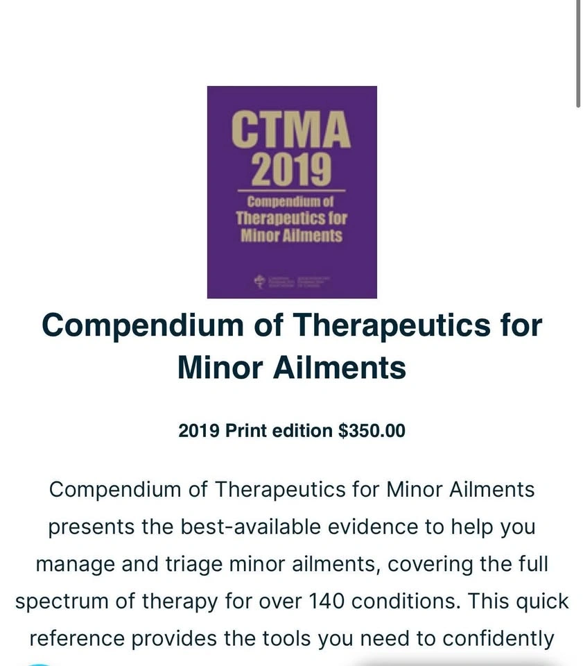 CTMA 2019 Compendium of Therapeutics for Minor Ailments - photo 4