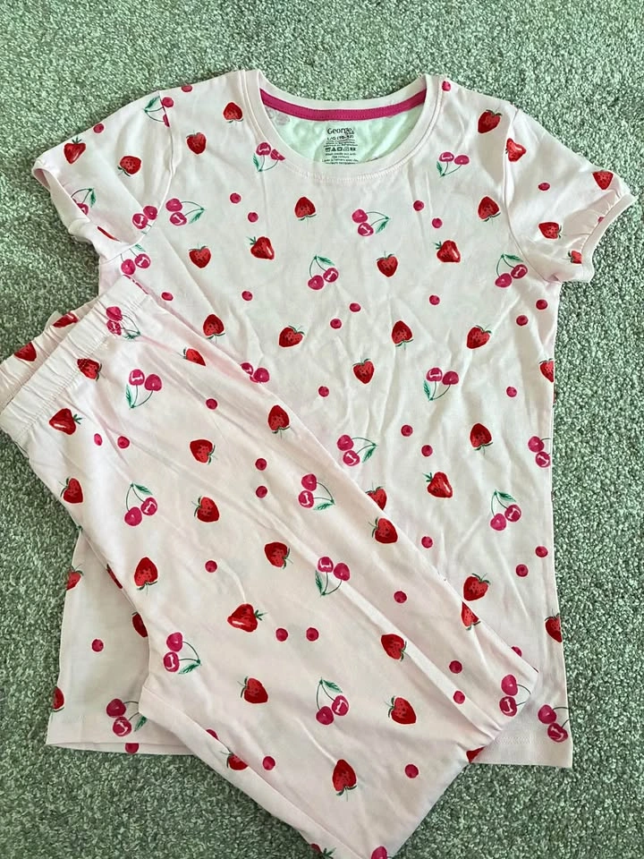 George Strawberry and Cherry Pajama Set