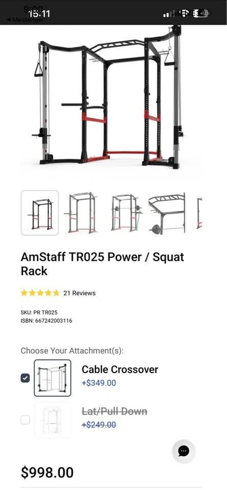 Power rack cage with cable crossover - photo 3