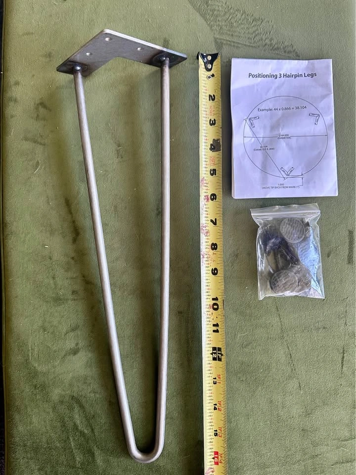 Metal Hairpin Legs - set of 3 - photo 3