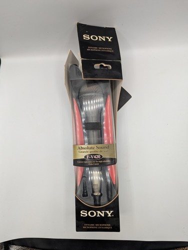 Sony F-V420 Dynamic Unidirectional Microphone with Box, Cable