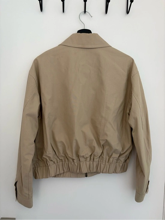 Zip Up Bomber Jacket in Light Beige - Small - photo 4