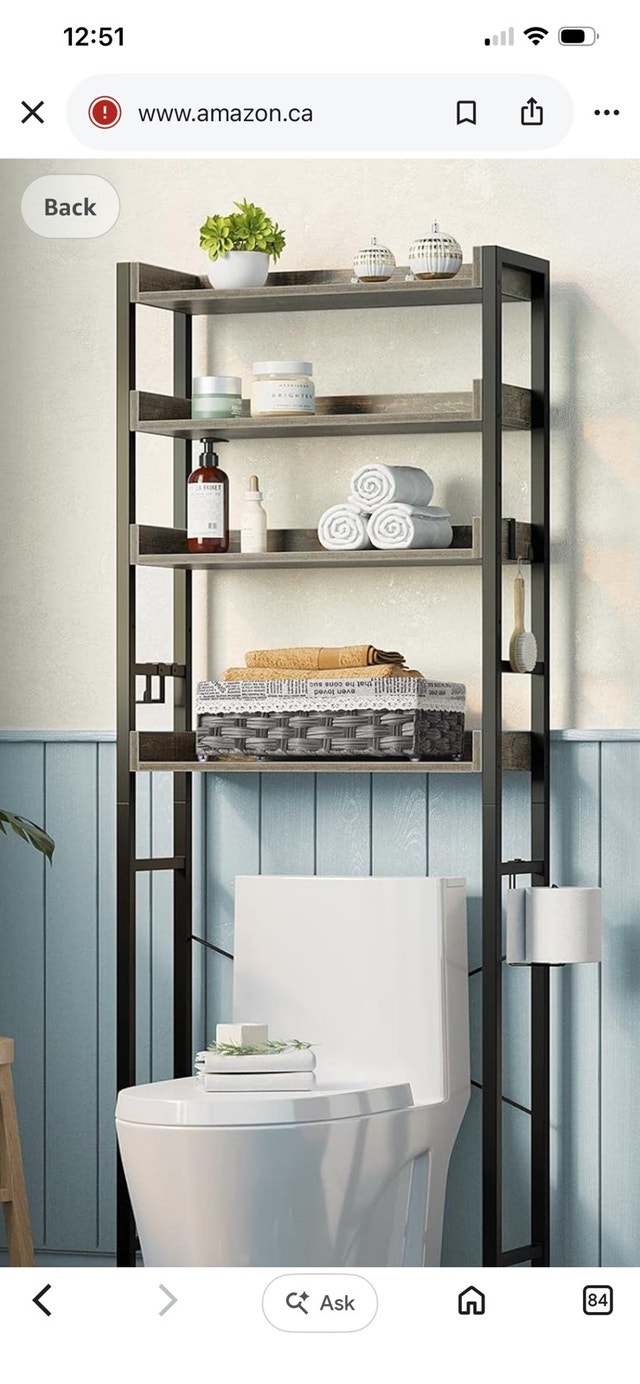 Over the Toilet Shelf Storage - Bathroom