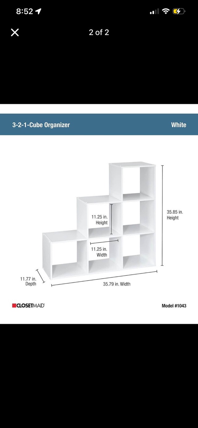 Cube Organizer - 2 pieces - photo 2