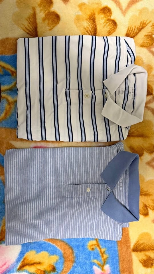 2 American Eagle Men’s Polo Shirts – Size L– Excellent Condition
