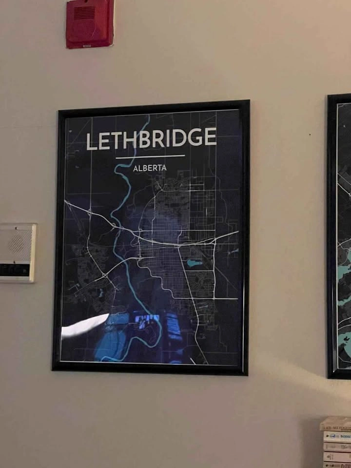Set of 3 Framed Canadian City Map Posters - photo 4