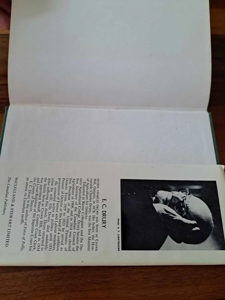 Farmer Premier, The Memoirs of E.C. Drury, 1966 - First Edition - photo 4