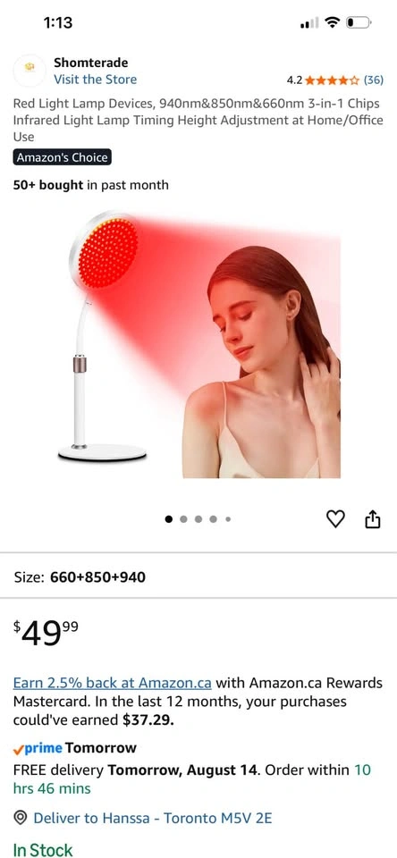 Red Light Therapy Lamp 660nm 850nm 940nm - photo 2