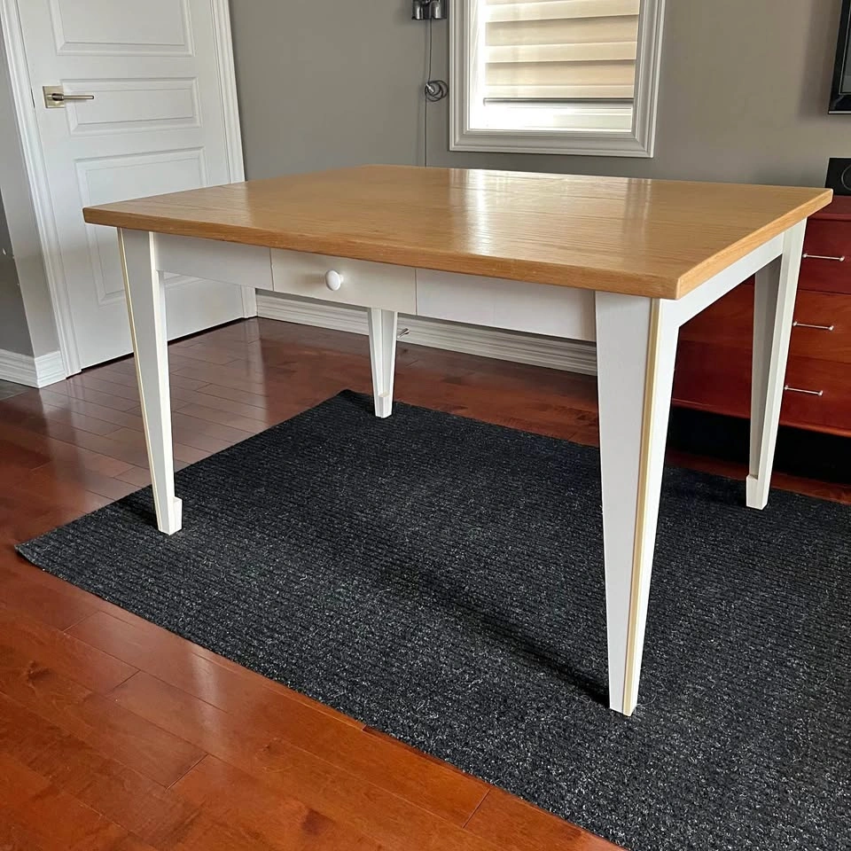 Wooden Dining Table with Drawer