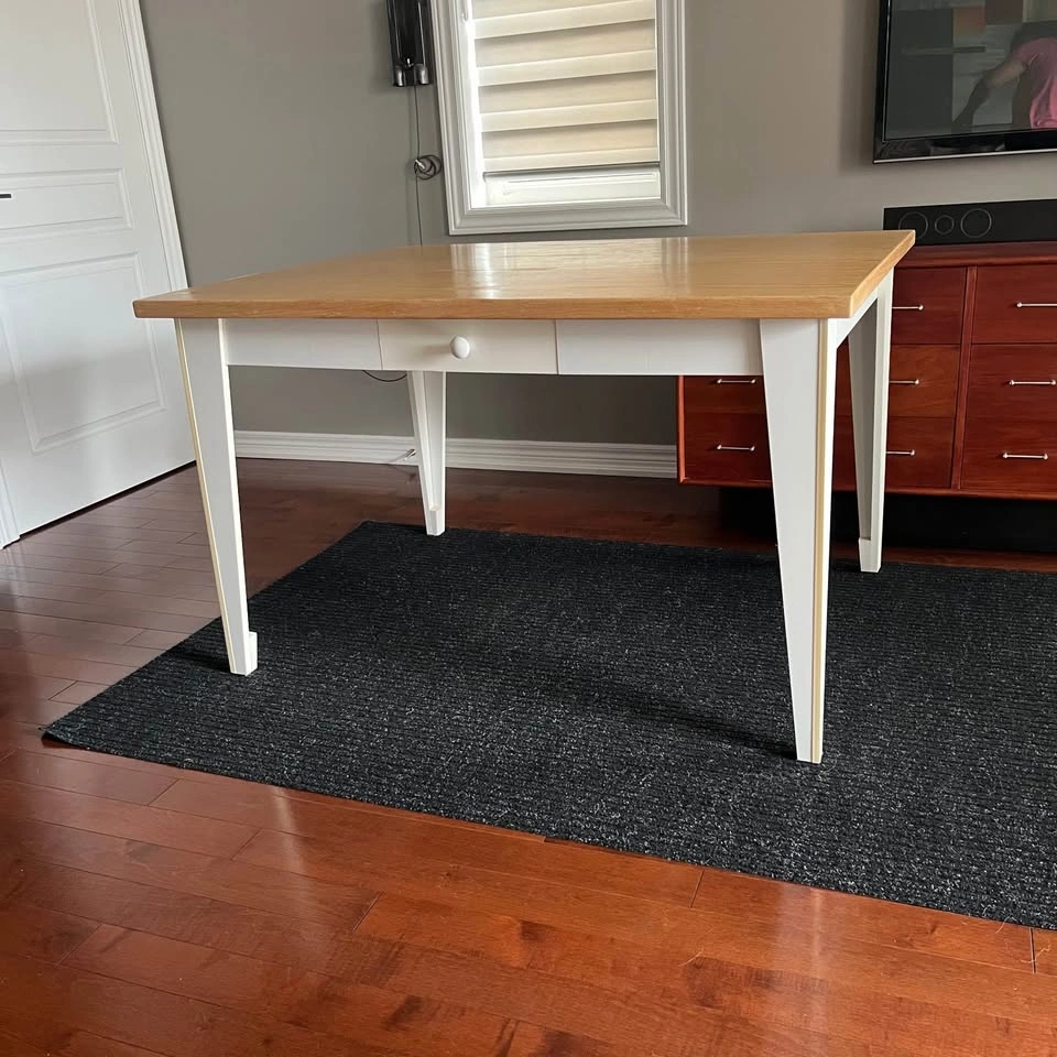 Wooden Dining Table with Drawer - photo 3