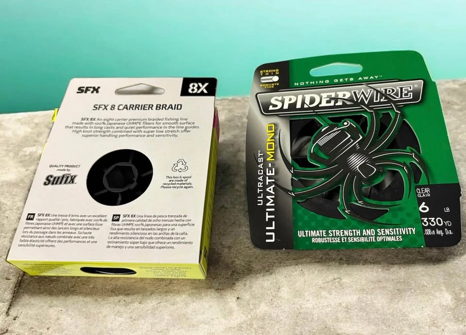 Sufix SFX 8 Carrier Braid and SpiderWire Ultracast Fishing Line - photo 2