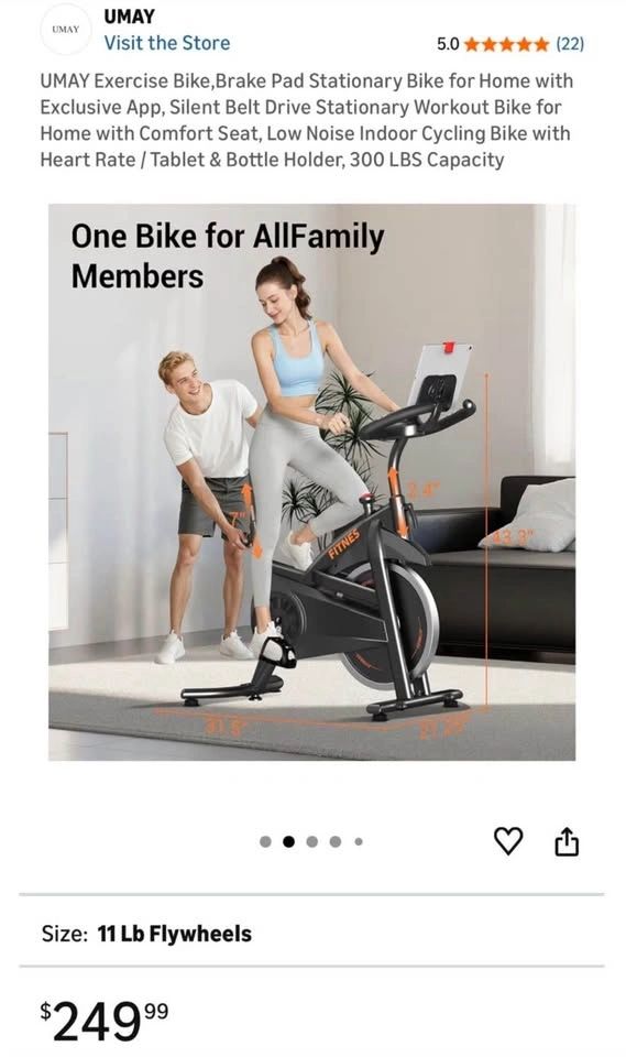 Exercise Bike for Home, Stationary Bike with App - photo 3