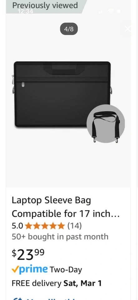 17 inch Laptop Sleeve Bag for MacBook, Dell, HP, Acer - photo 2