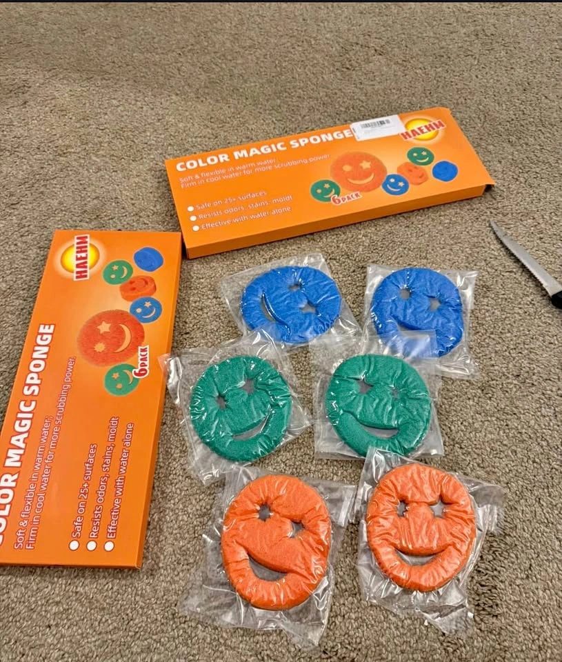 Color Sponge (6 PCS) - Scratch-Free Multipurpose Dish Sponges
