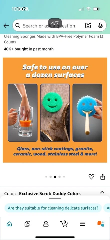 Color Sponge (6 PCS) - Scratch-Free Multipurpose Dish Sponges - photo 2