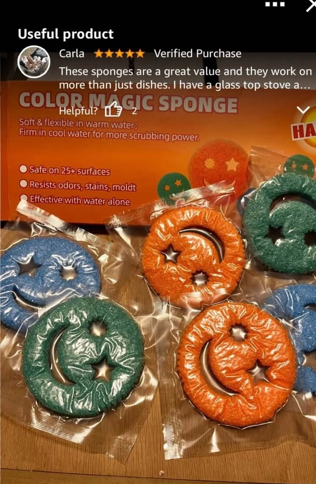 Color Sponge (6 PCS) - Scratch-Free Multipurpose Dish Sponges - photo 3
