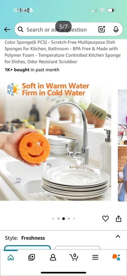 Color Sponge (6 PCS) - Scratch-Free Multipurpose Dish Sponges - photo 4
