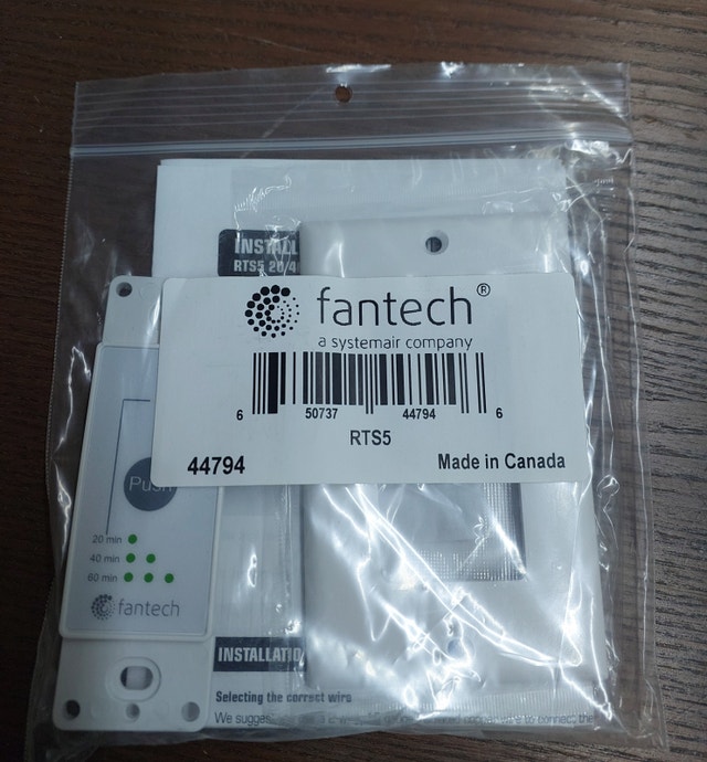 Fantech RTS5 20/40/60 Minute Push Button Timer – HRV - photo 3