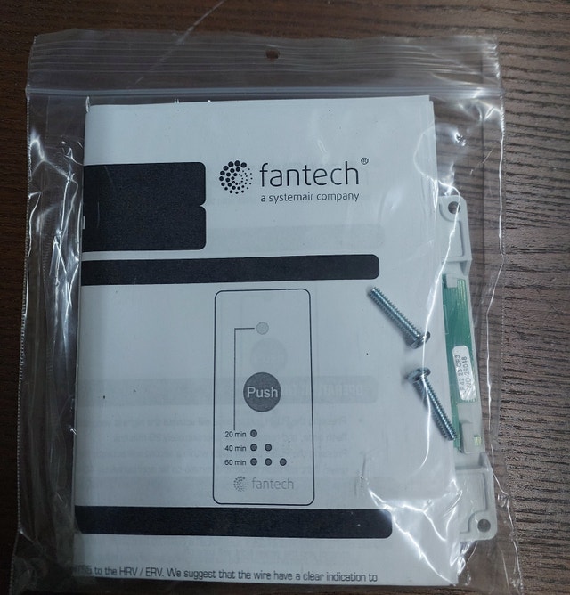 Fantech RTS5 20/40/60 Minute Push Button Timer – HRV - photo 4