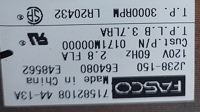 FASCO Draft Inducer Motor – 71582108 (J238-150) - M 160 - photo 4