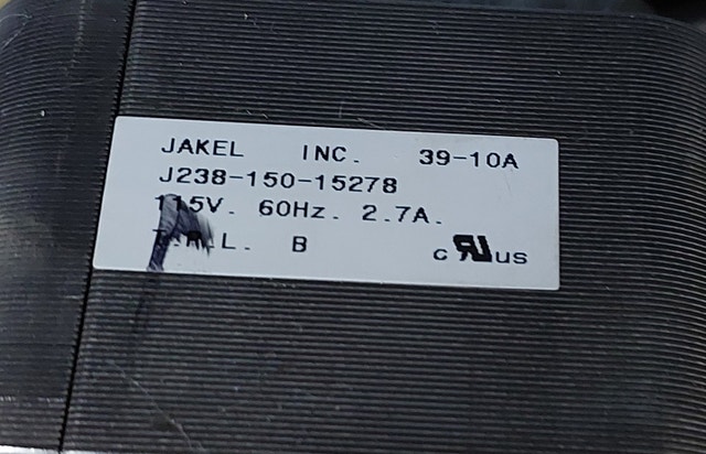 JAKEL Draft Inducer Motor – Model J238-150-15278 - M128 - photo 5
