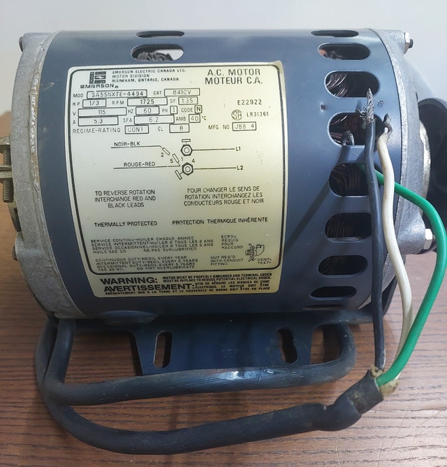 EMERSON / CANADA ELECTRIC Blower Motor – SA55NXTE-4494 - photo 3