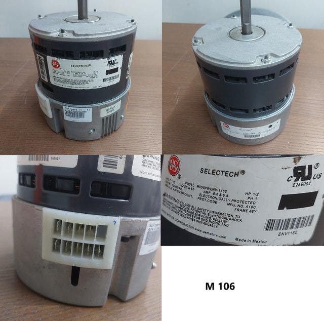 SELÉCTECH HVAC Blower Motor – Model M055PWENV-1182 - M106 - photo 5