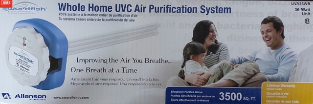 Swordfish Whole Home UVC Air Purification System – Model UVA36WB