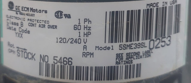 GE ECM 5SME39SL1253 Blower Motor – 1 HP | 120/240V - M194 - photo 4