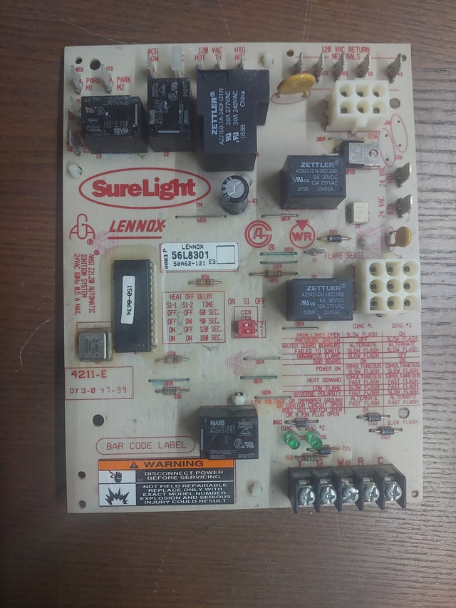 Lennox Control Board 50A62-121 / 56L8301