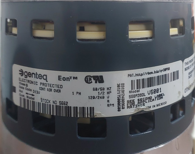Genteq Eon™ ECM Blower Motor – Model V5001 SSBA39GL - M118 - photo 4