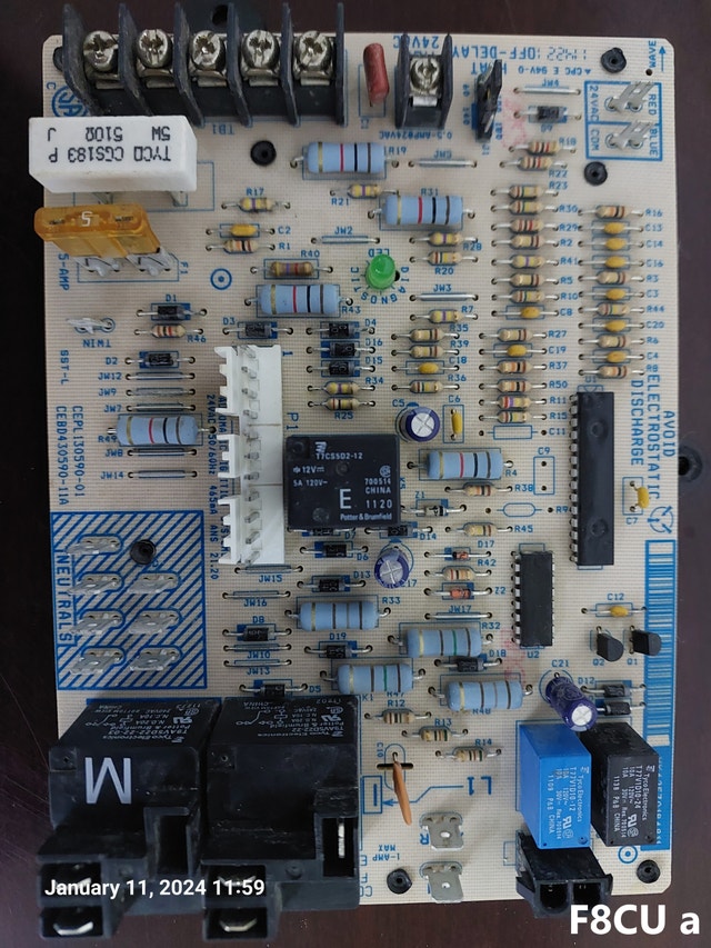 Control Board Specifications – Carrier HK42FZ018 - F8CU