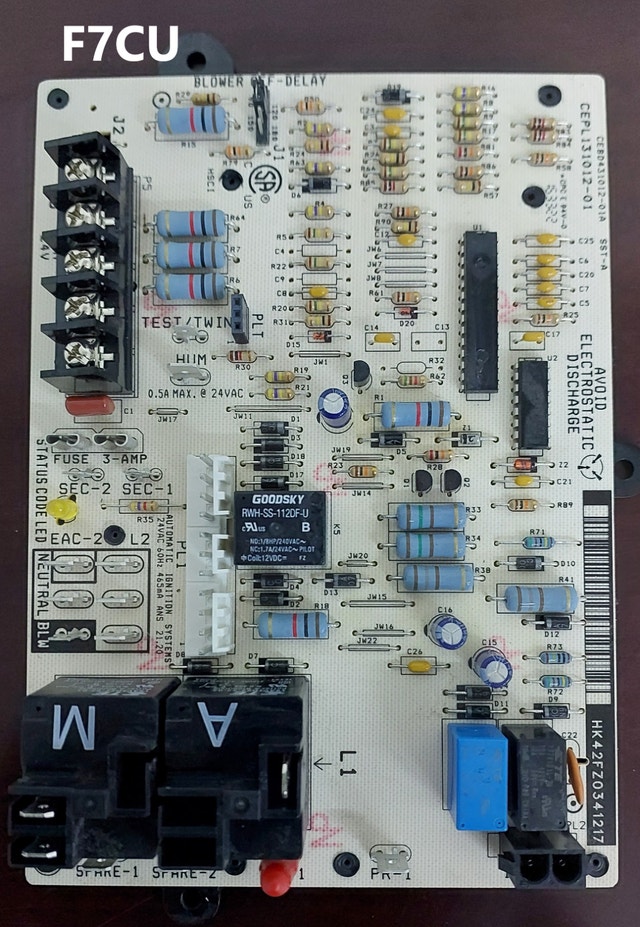 Control Board Specifications – Carrier HK42FZ034 - F7CU