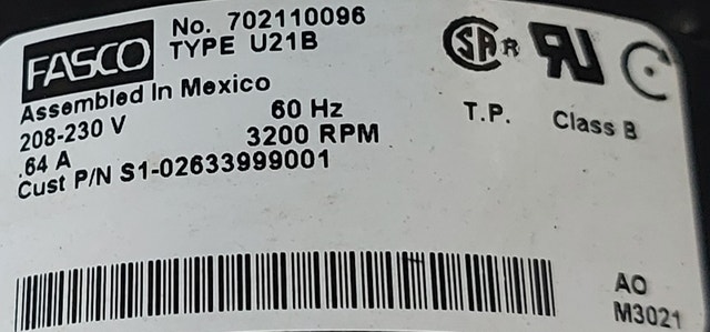 FASCO Inducer Blower Motor – Model 702110096 - M012 - photo 3