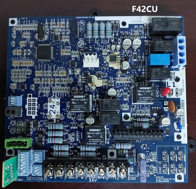 Carrier / Bryant / Payne HK42FZ040 Furnace Control Board - F42CU