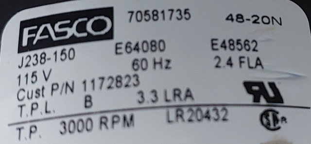 Fasco 70581735 Draft Inducer / HVAC Motor – 3000 RPM - M 190 - photo 5