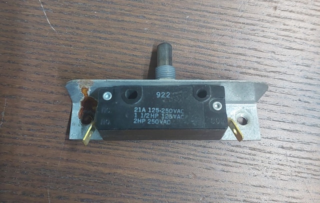 Furnace Fan Switch Specifications – 922 Series Snap Switch