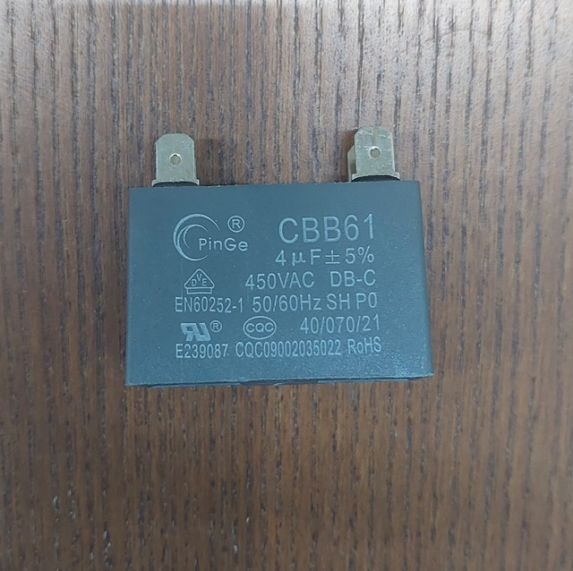 Run Capacitor – CBB61 (4 μF ±5%, 450VAC)