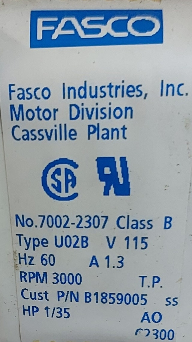 FASCO Blower Motor – Model 7002-2307 M071 - photo 4