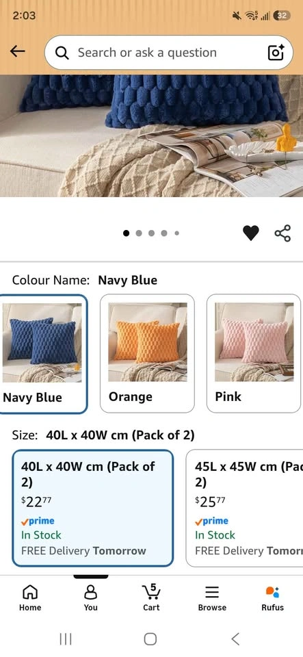3 Sets of 2 Throw Pillows with Soft Plush Fluffy Covers - NEW - photo 2