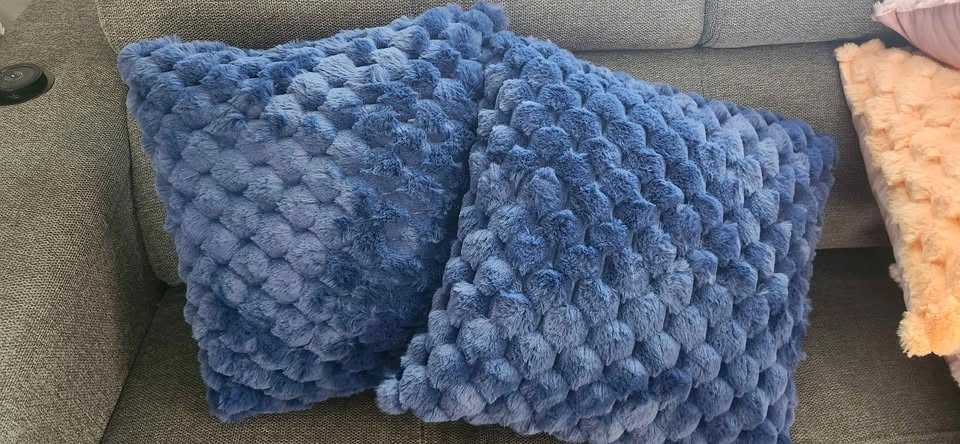 3 Sets of 2 Throw Pillows with Soft Plush Fluffy Covers - NEW - photo 5