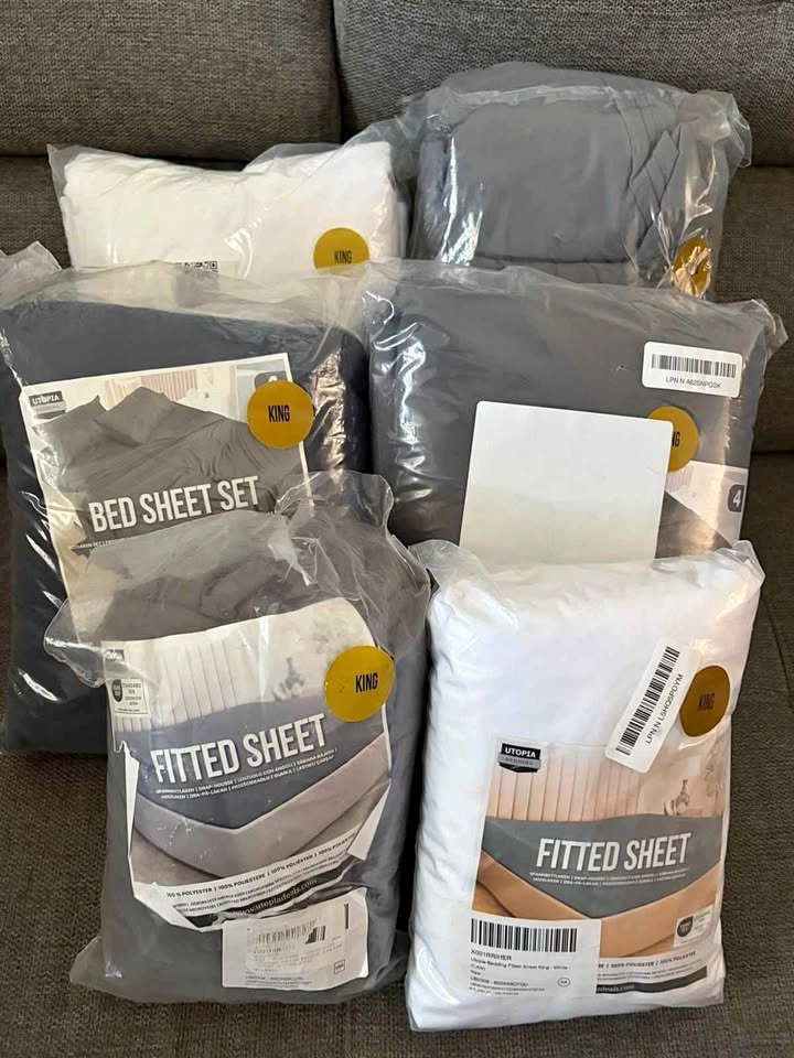 New Bed Sheet Sets and Fitted Sheets - Various Sizes