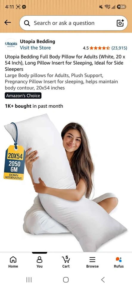 Full Body Pillow NEW 2 Available
