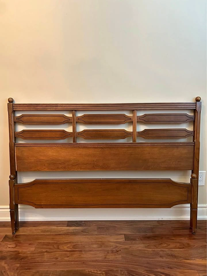 Vintage Solid-Wood Double Bed