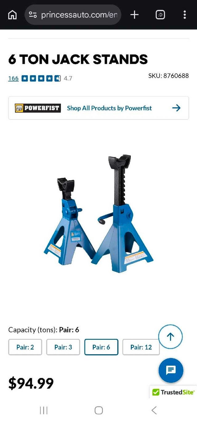 Power Fist 6-Ton Jack Stands - photo 3