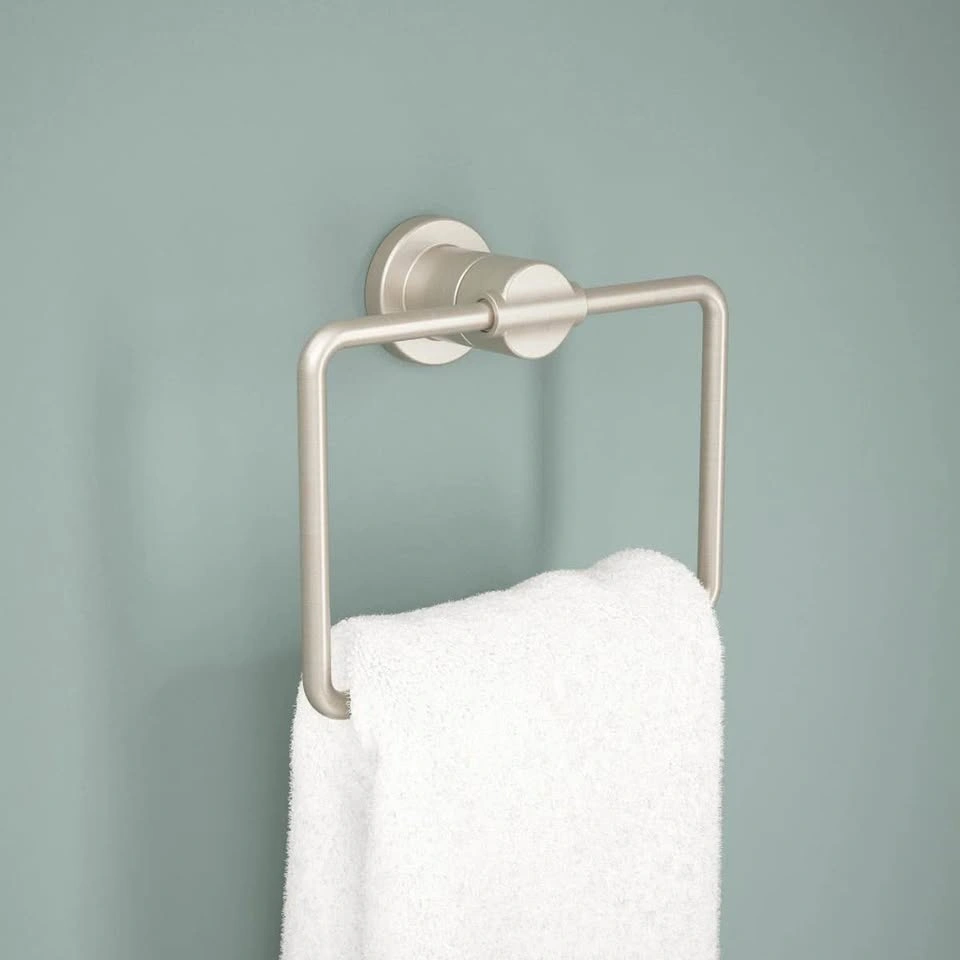 Nicoli Wall Mount Square Closed Towel Ring Bath Hardware - photo 4