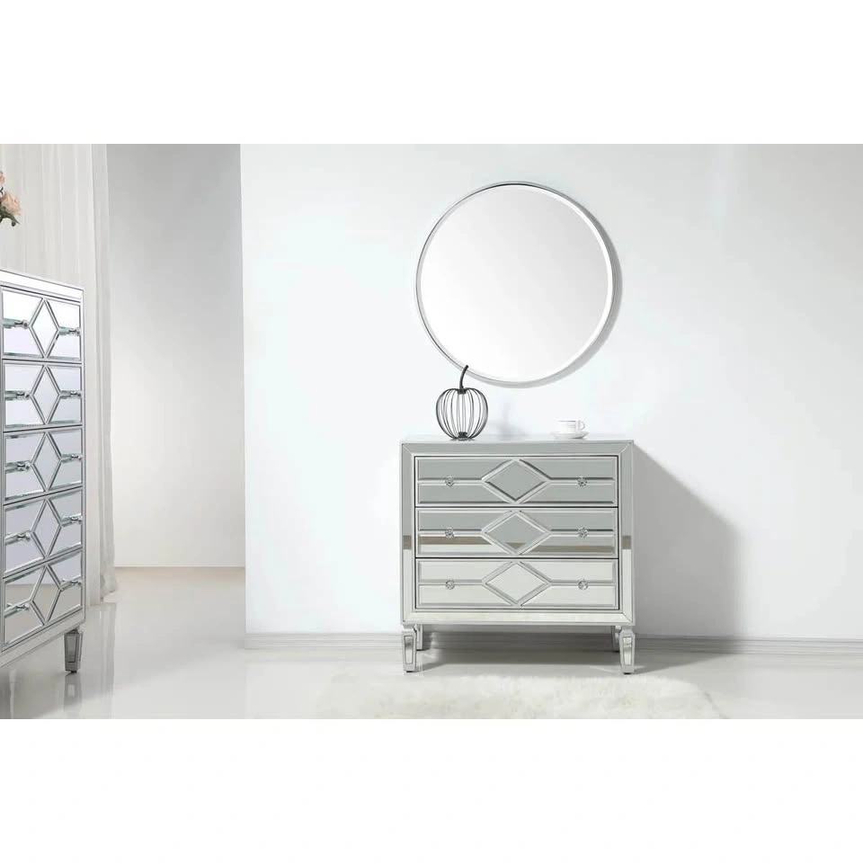 Bashaw 3-Drawer Mirrored Accent Chest / Dresser - photo 2