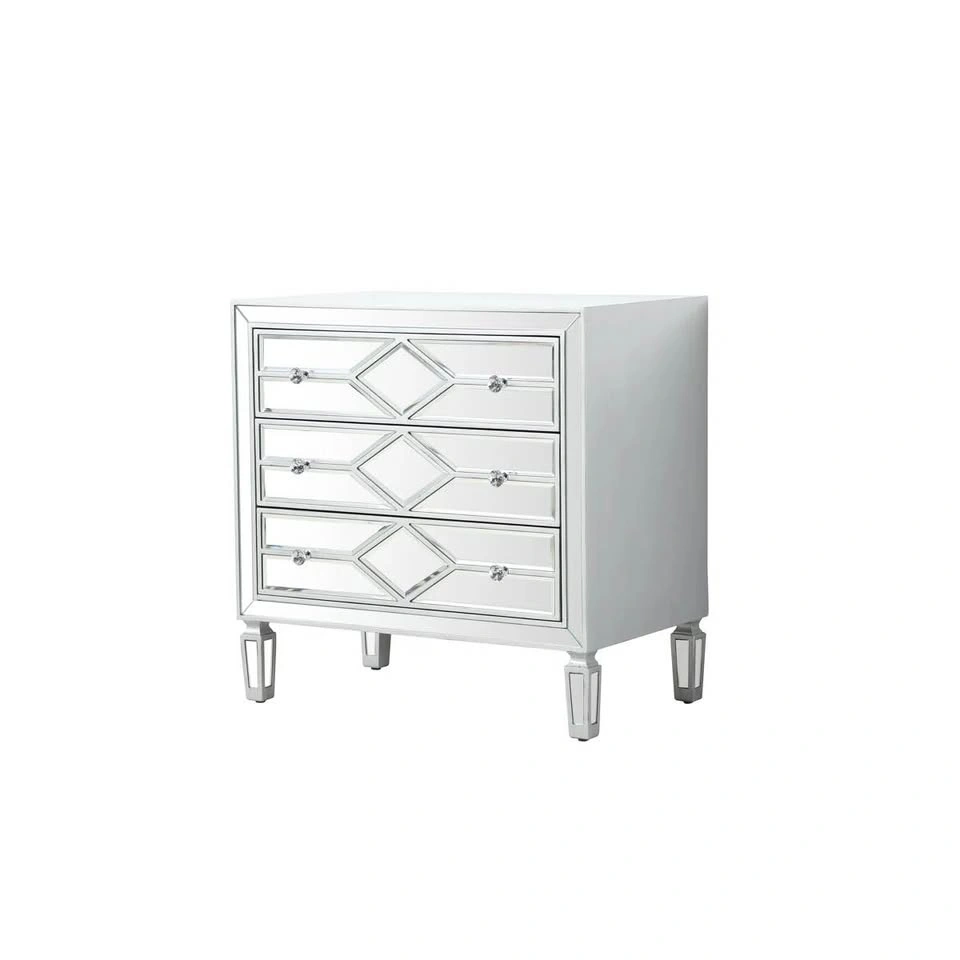 Bashaw 3-Drawer Mirrored Accent Chest / Dresser - photo 4