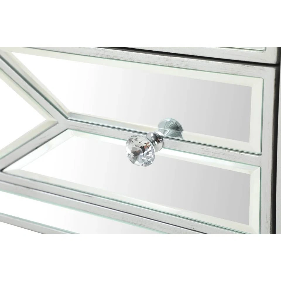 Bashaw 3-Drawer Mirrored Accent Chest / Dresser - photo 5